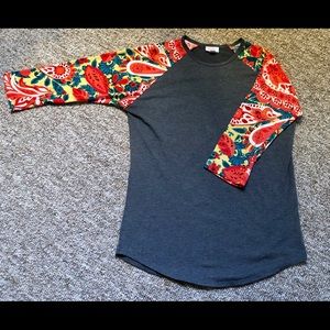 LuLaRoe paisley Randy baseball style T